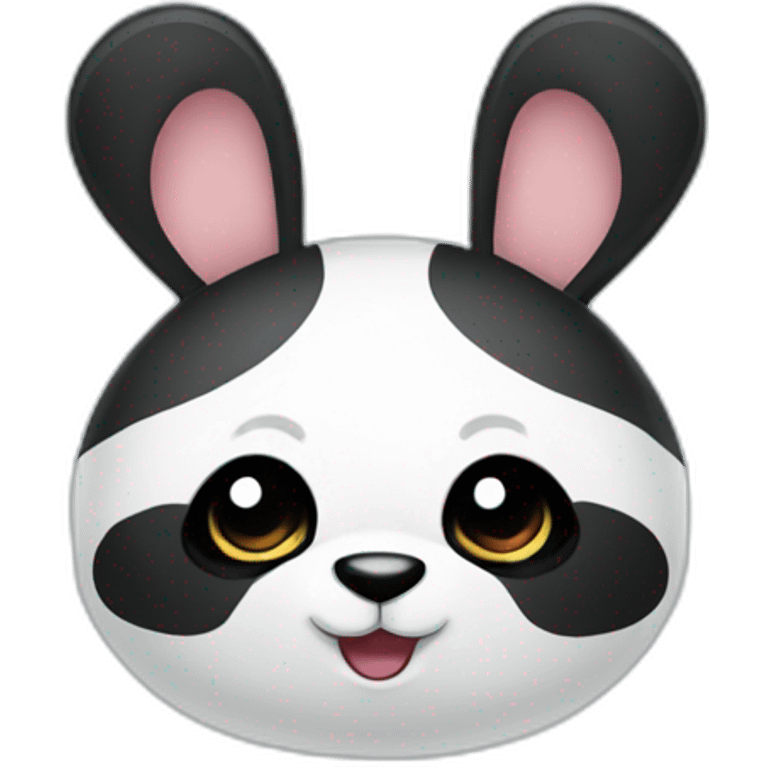 a panda with rabbit ears emoji