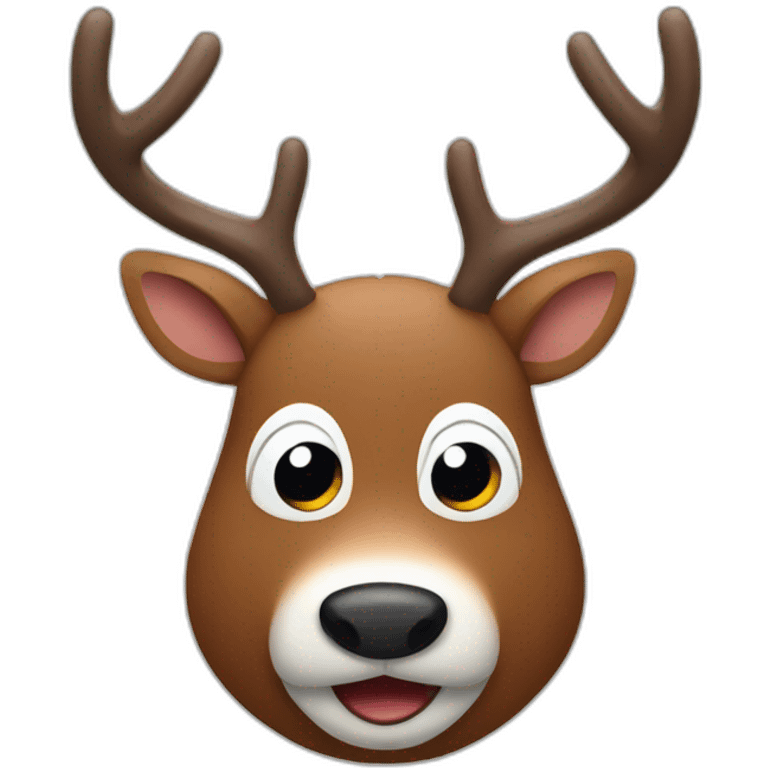 Rudolph with white snout emoji