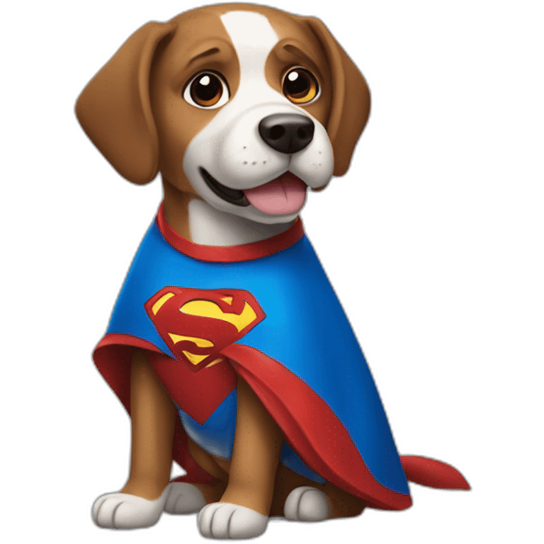 Dog with superman costume emoji