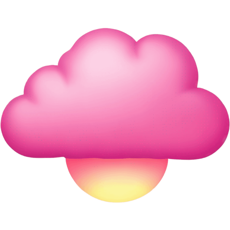 Light-pink Cloud with a hot pink sun behind it emoji