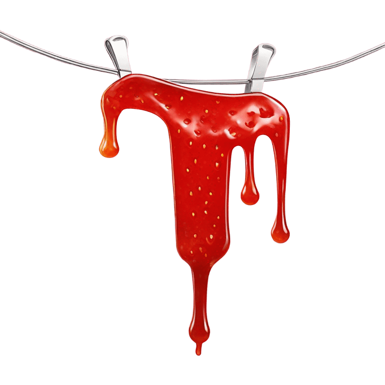 Clothes hanger in strawberry jam emoji