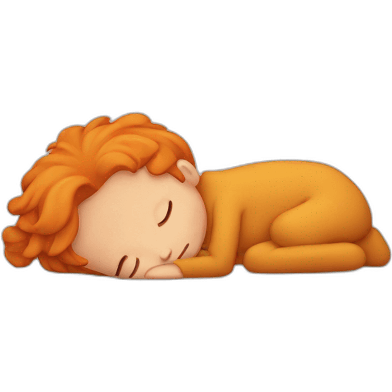 Sleeping ginger emoji