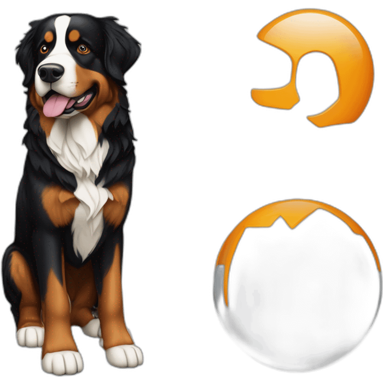 Bernese mountain dog and aksel lund svindal emoji