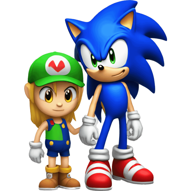 Sonic and Mario's child emoji