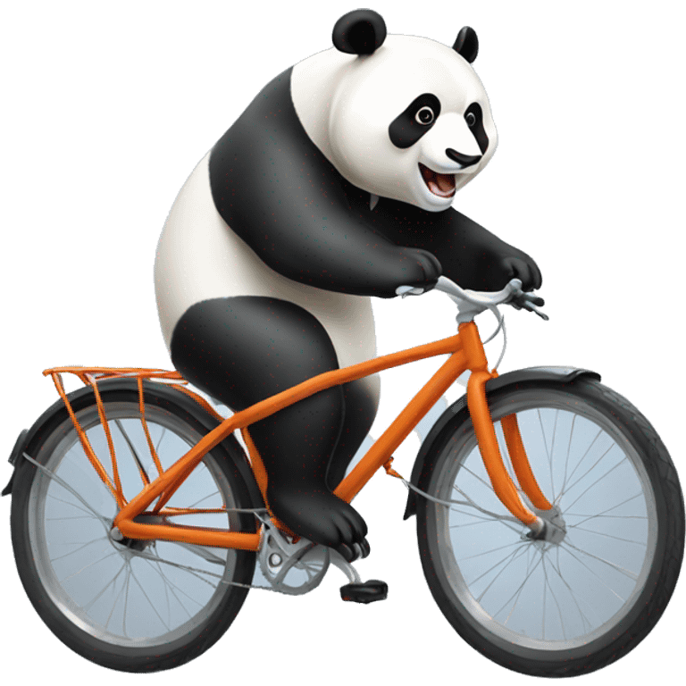 Panda roux à vélo  emoji