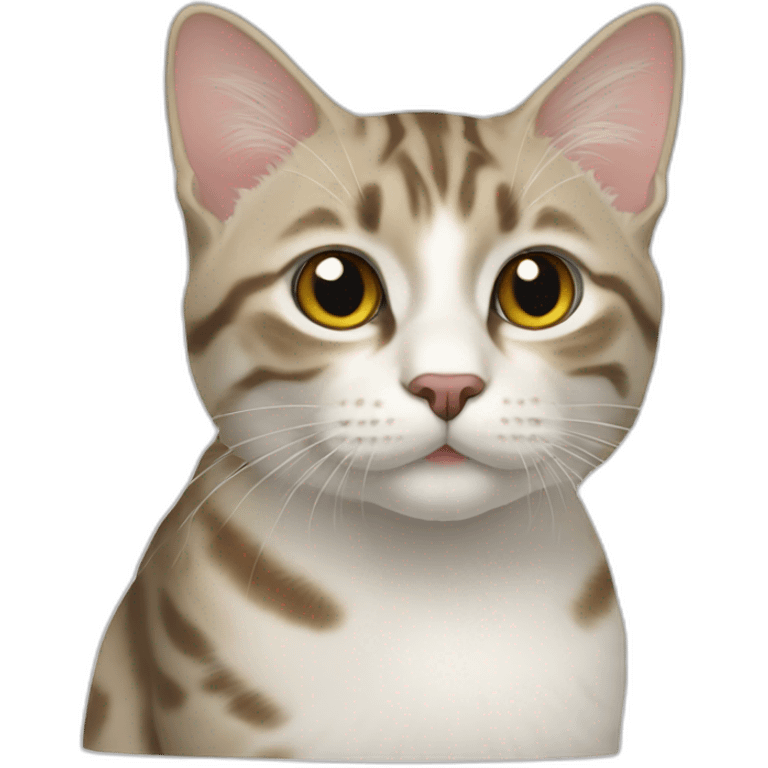 tabby point cat white emoji