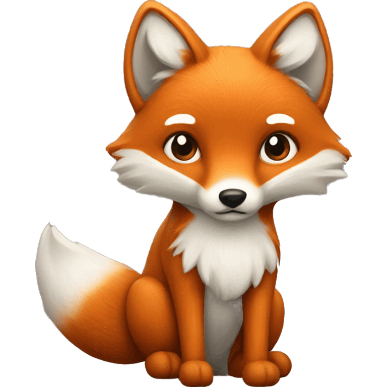 Fox with fluffy tail emoji