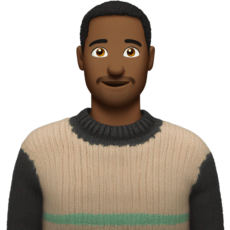 half knit sweater emoji