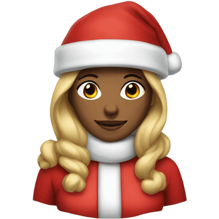 Woman dressed as Santa claus emoji