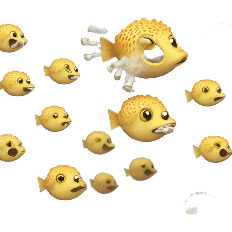 pufferfish smoking emoji