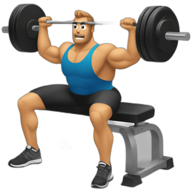 Bench press exercise emoji