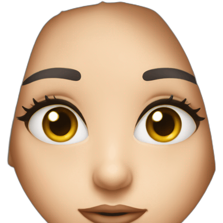 Girl with very Long lashes emoji