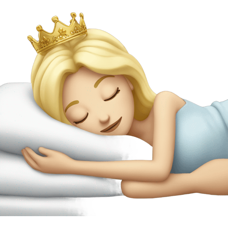 Sleeping blond princess  emoji