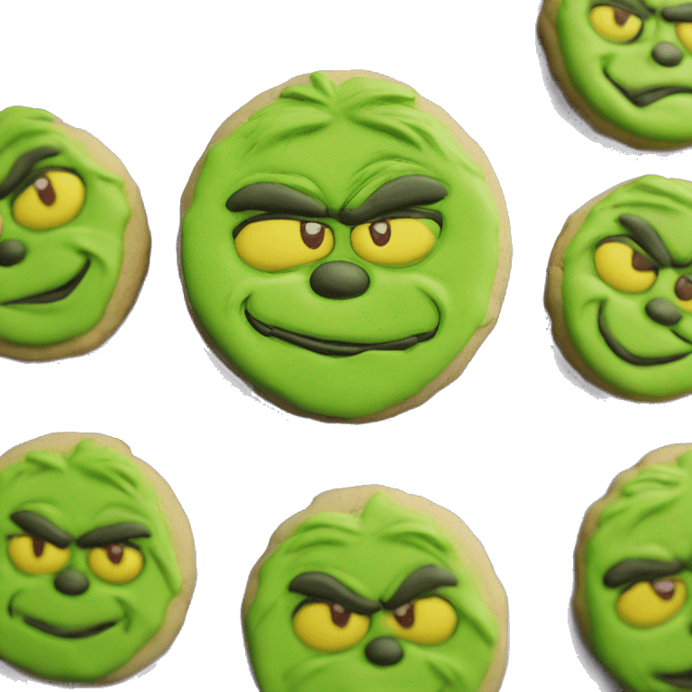 Grinch cookies emoji