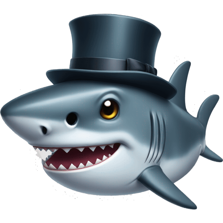 SHARK WITH TOPHAT emoji