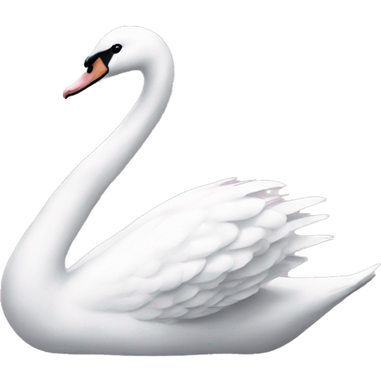 swan with light pink bow emoji