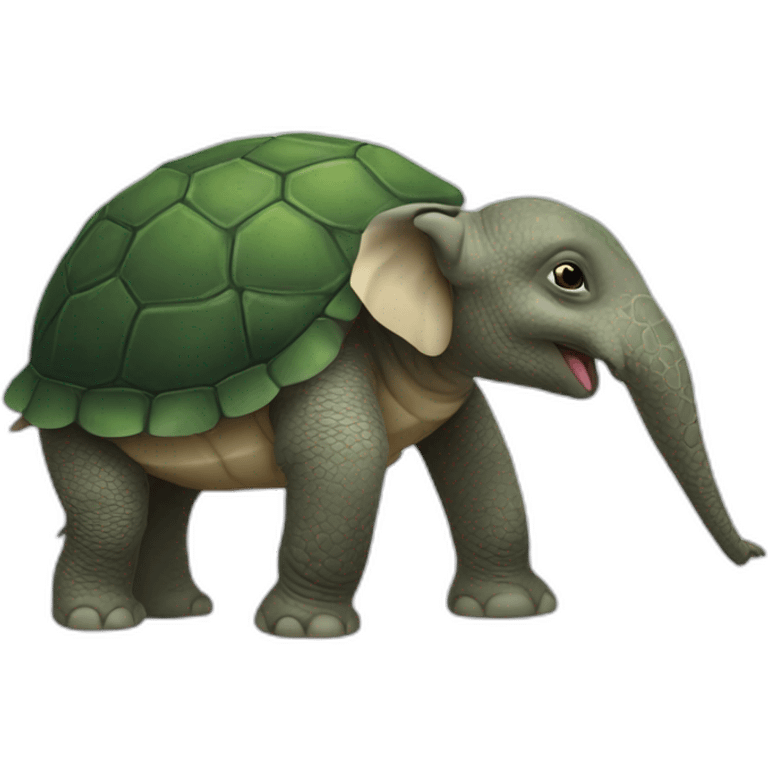 Tortue sur un éléphant emoji