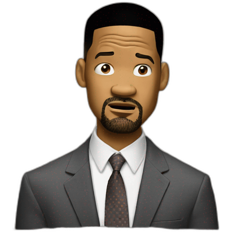 will smith angry behind is newspaper emoji