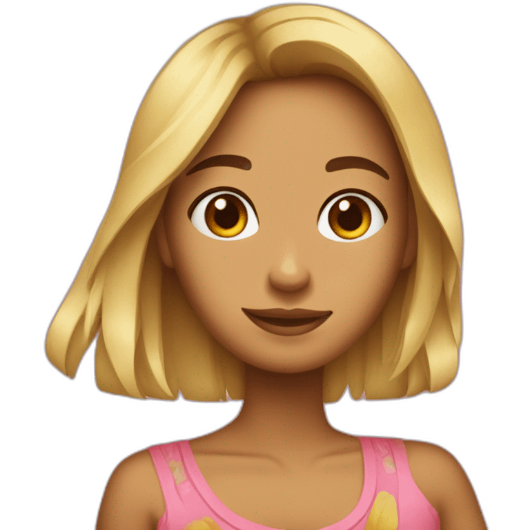 Chica joven hawaiana  emoji