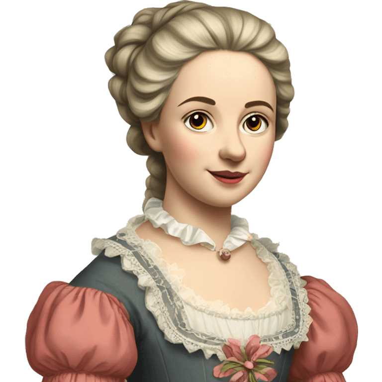 18th century Swiss young lady in dress emoji