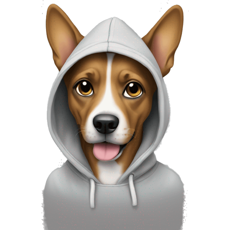 Dog wear hoodie emoji