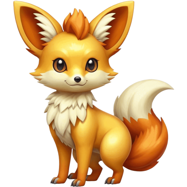 Shiny Fennekin-Vulpix-fusion-hybrid full body emoji