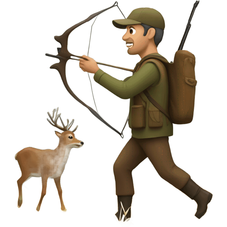 man hunting deer emoji