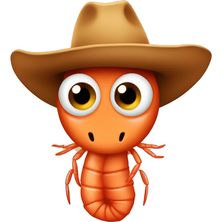 Shrimp with cowboy hat emoji