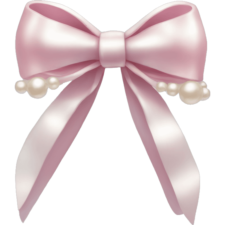 Pearl coquette bow emoji