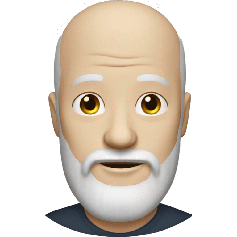 an almost bald white-skinned man with a beard emoji