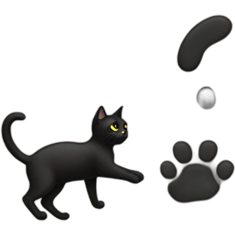  black cat tracks emoji