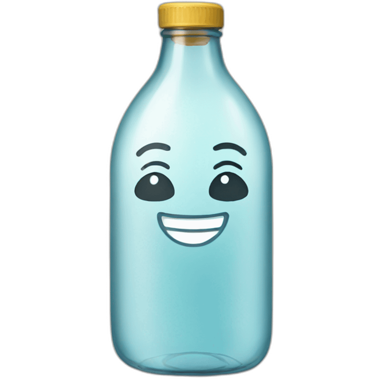 Smiling bottle emoji