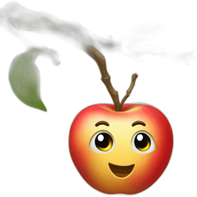 Apple hanging on a tree emoji