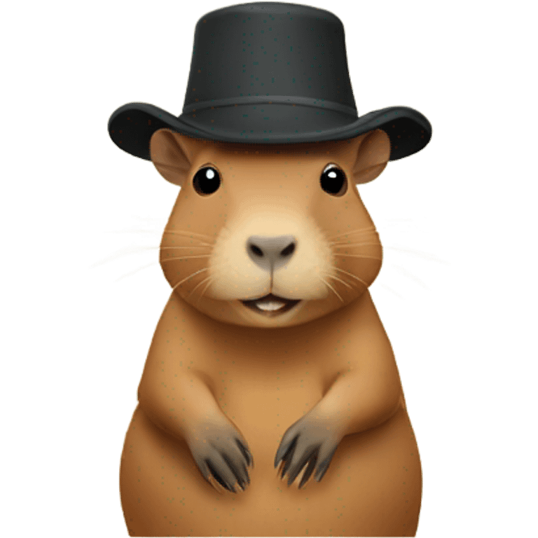 Capybara wearing hat emoji