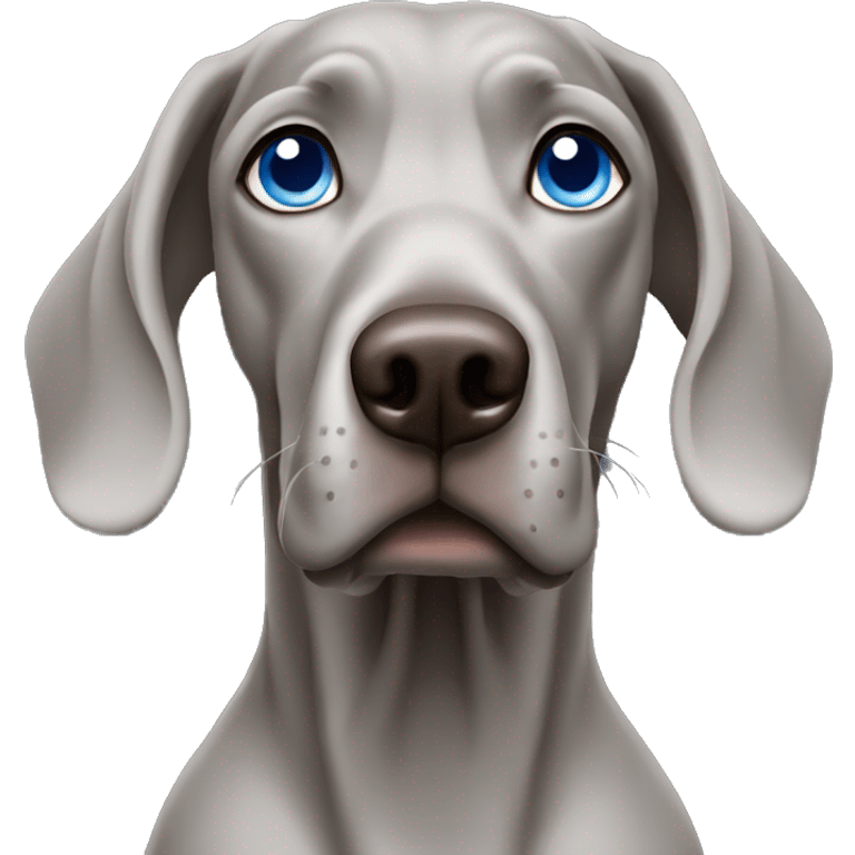 Weimaraner with blue eyes emoji