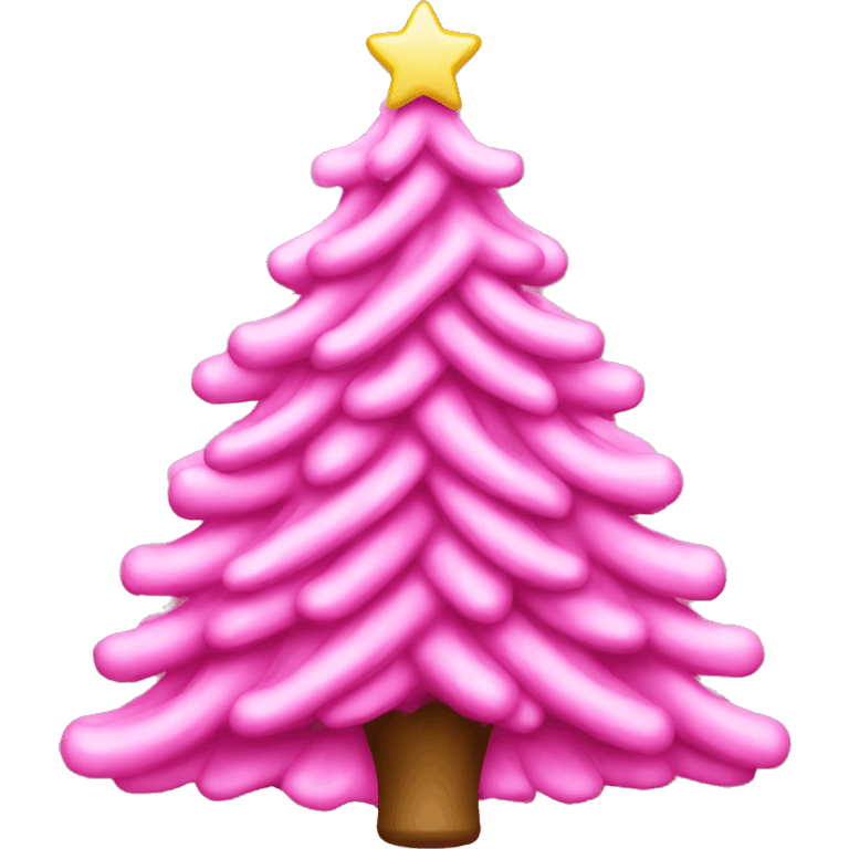 Pink Christmas tree  emoji