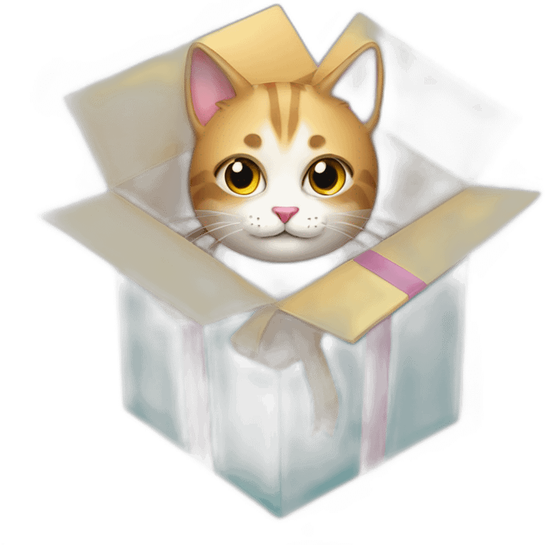 cat in gift box emoji