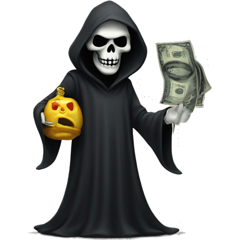 grim reaper taking money emoji