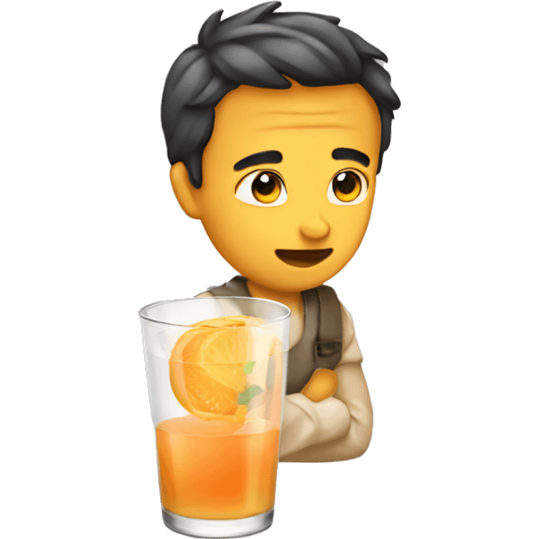 43 with apricot juice emoji