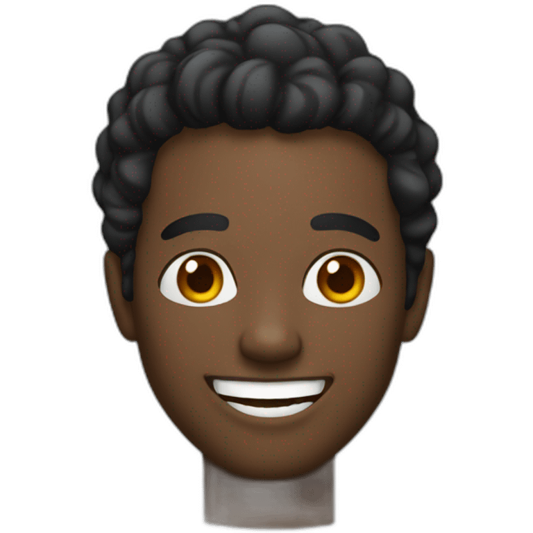 Black man smiling emoji