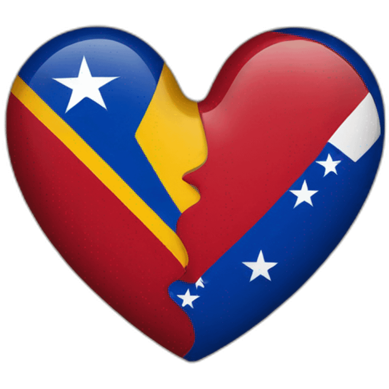 Venezuela and Dominican Republic heart emoji