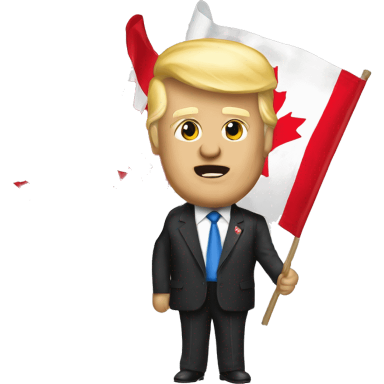 Donald trump with Canadian flag emoji