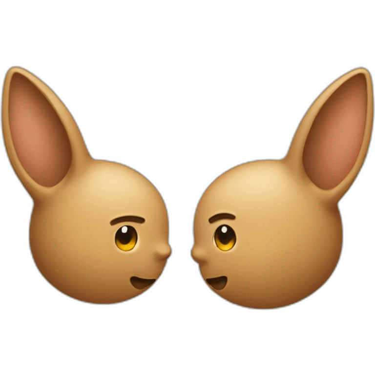 two ears listening to words in a conversation emoji