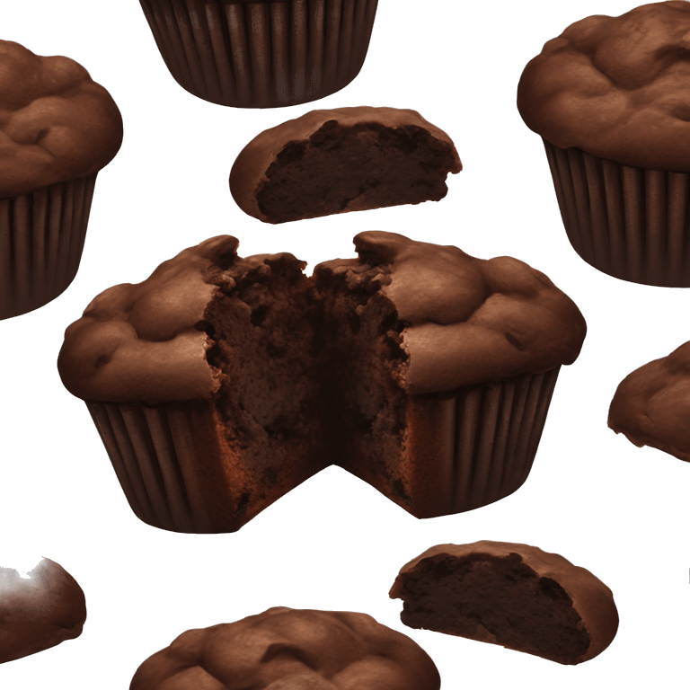 Double chocolate muffin emoji