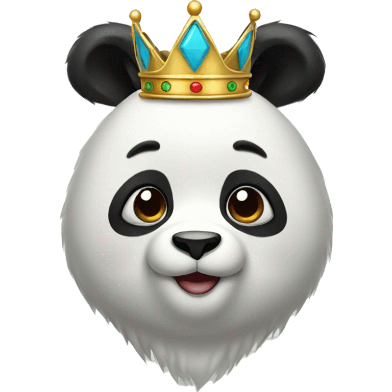 Panda with crown emoji