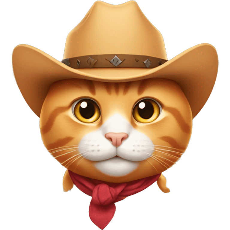 Light orange cat wearing cowboy hat emoji