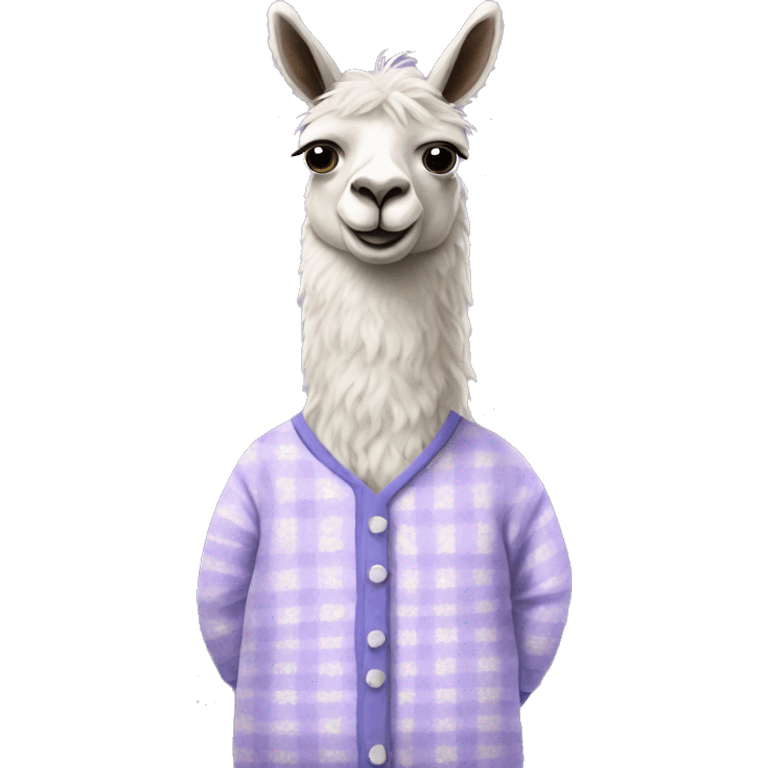 Llama wearing pajamas emoji