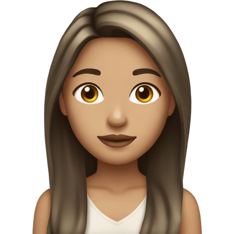 Brunette girl with blonde highlights  emoji