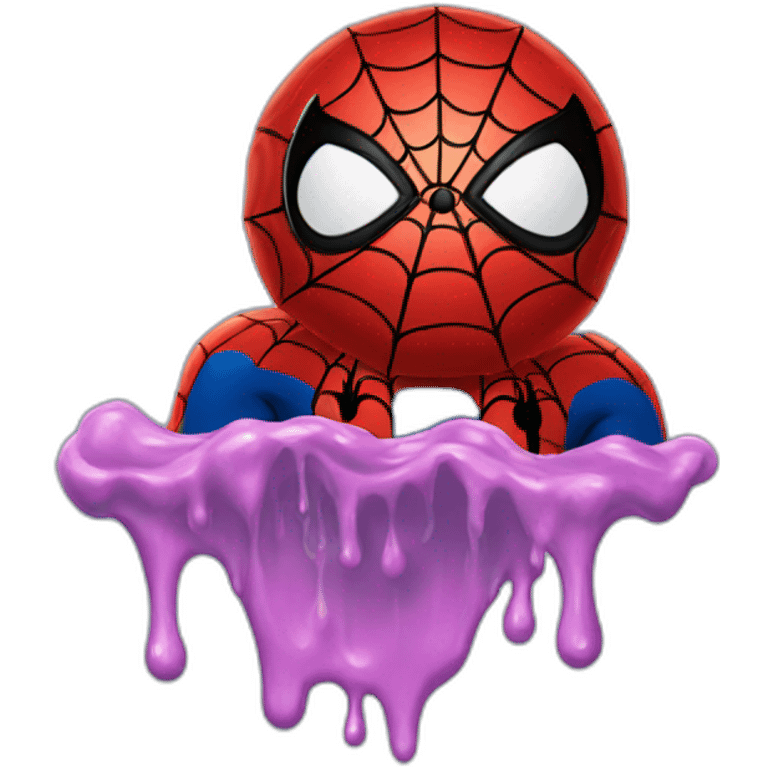 spiderman melting  emoji