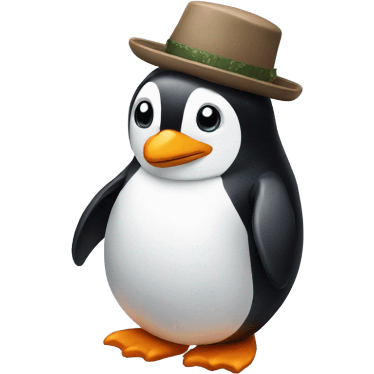 penguin wearing a hat emoji